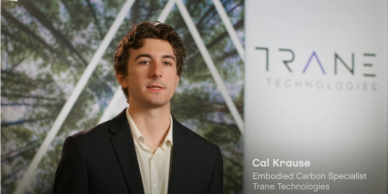 Cal Krause speaking on embodied carbon